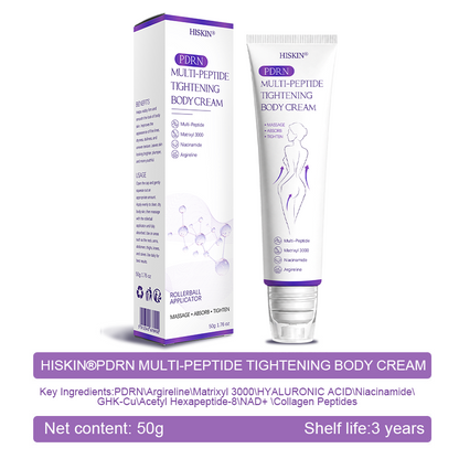 CE Certified: HISKIN® PDRN Multi-Peptide Massaging Body Roller Cream- Anti-aging, Hydrating, Skin Firming & Lifting, Skin Repair, Even Tone, Acne and Dark Spot Treatment, Wart and Mole Removal, and Psoriasis Relief.